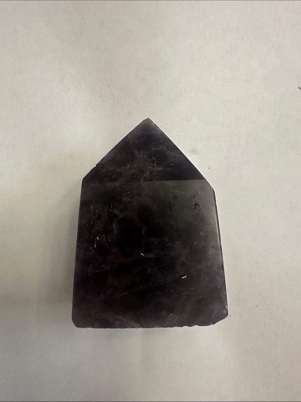 Polished Dark Purple Crystal Point